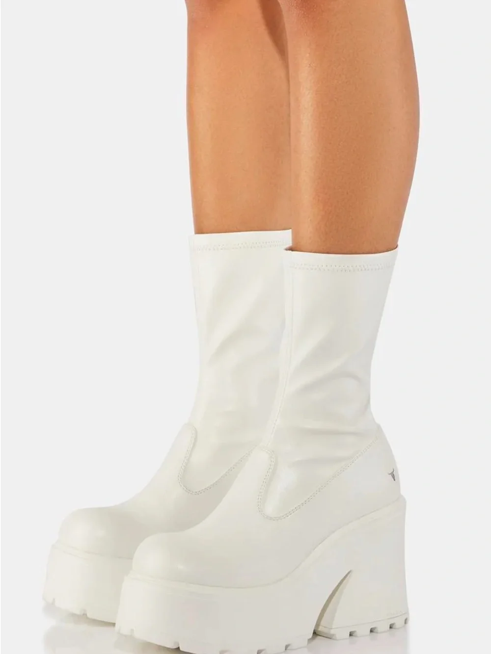 Windsor Smith Found White Stretch socks Boots